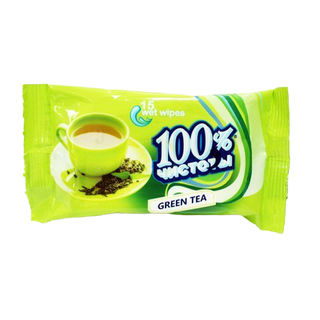 Салфетки 100% чистоты зеленый чай 15шт